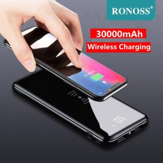 Ultra thin Qi Wireless power bank 30000mah for iPhone X Xs MAX XR 8 wi_1